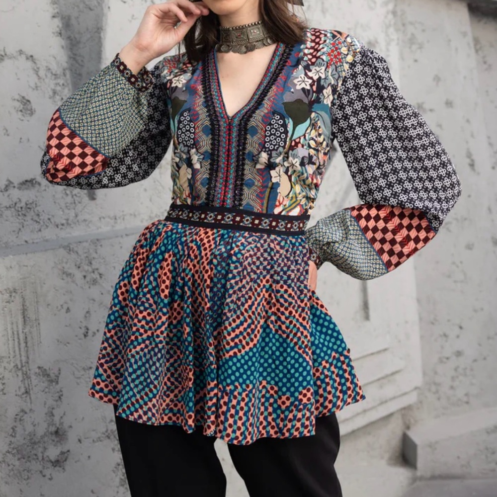 Anthropologie Bhanuni by Jyoti Onyx Top - Size